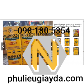 Nước xử lý chất liệu : Cao su/Eva/Tpr/Pvc-Pu/Da dùng trong giày dép , may mặc 